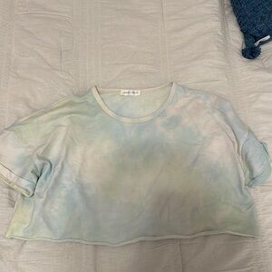 Tie Dye Vestique Cropped Shirt